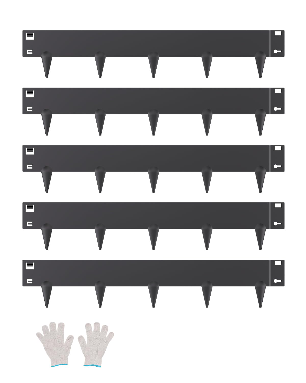 VEVOR steel landscape edging 5-pack 39x4 in defines garden beds with long-lasting border.