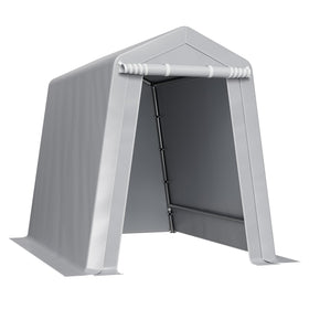 VEVOR portable shed ready for outdoor storage in any season.
