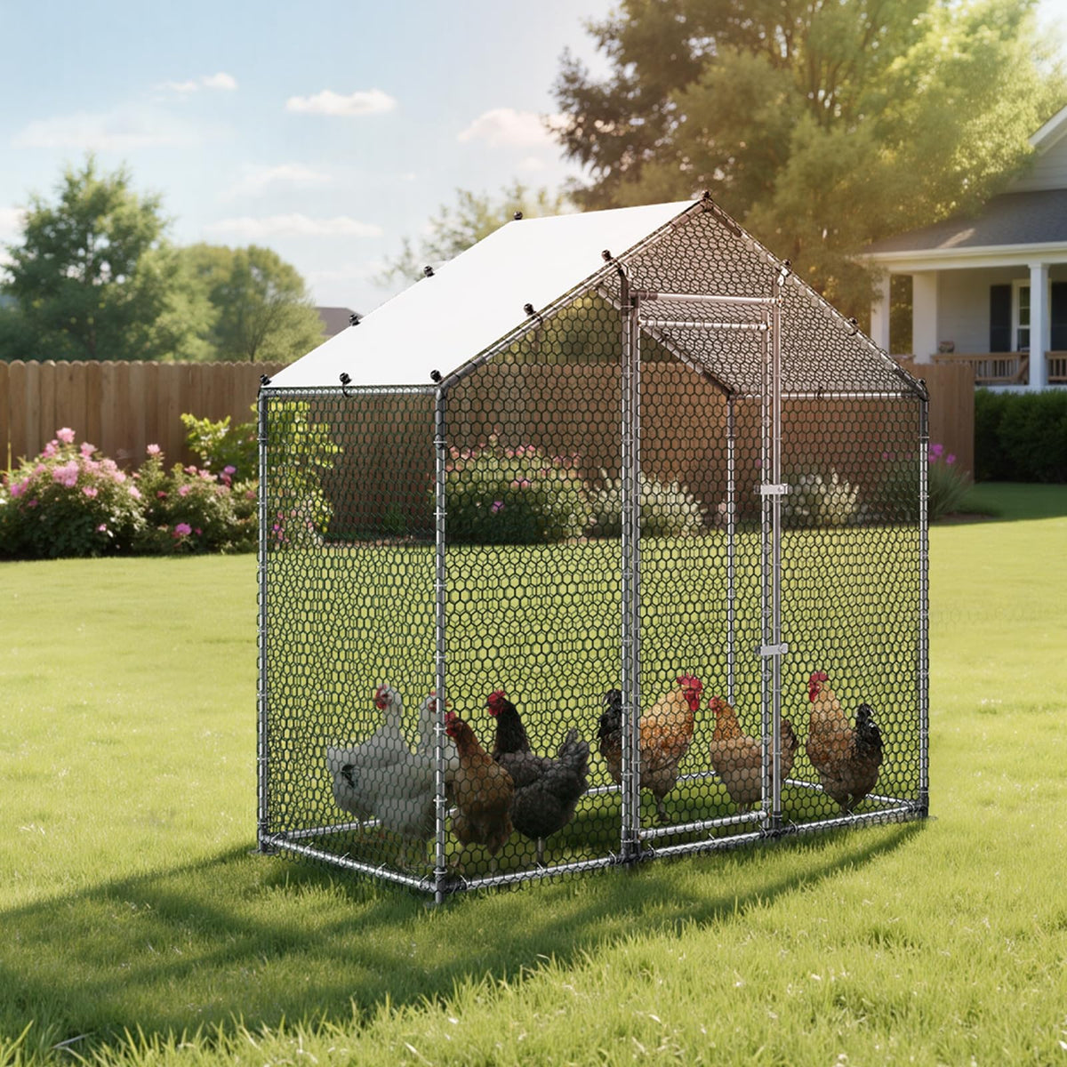 VEVOR sturdy welded steel frame for long-lasting outdoor use