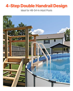 VEVOR pool ladder with double handrails for steady entry.