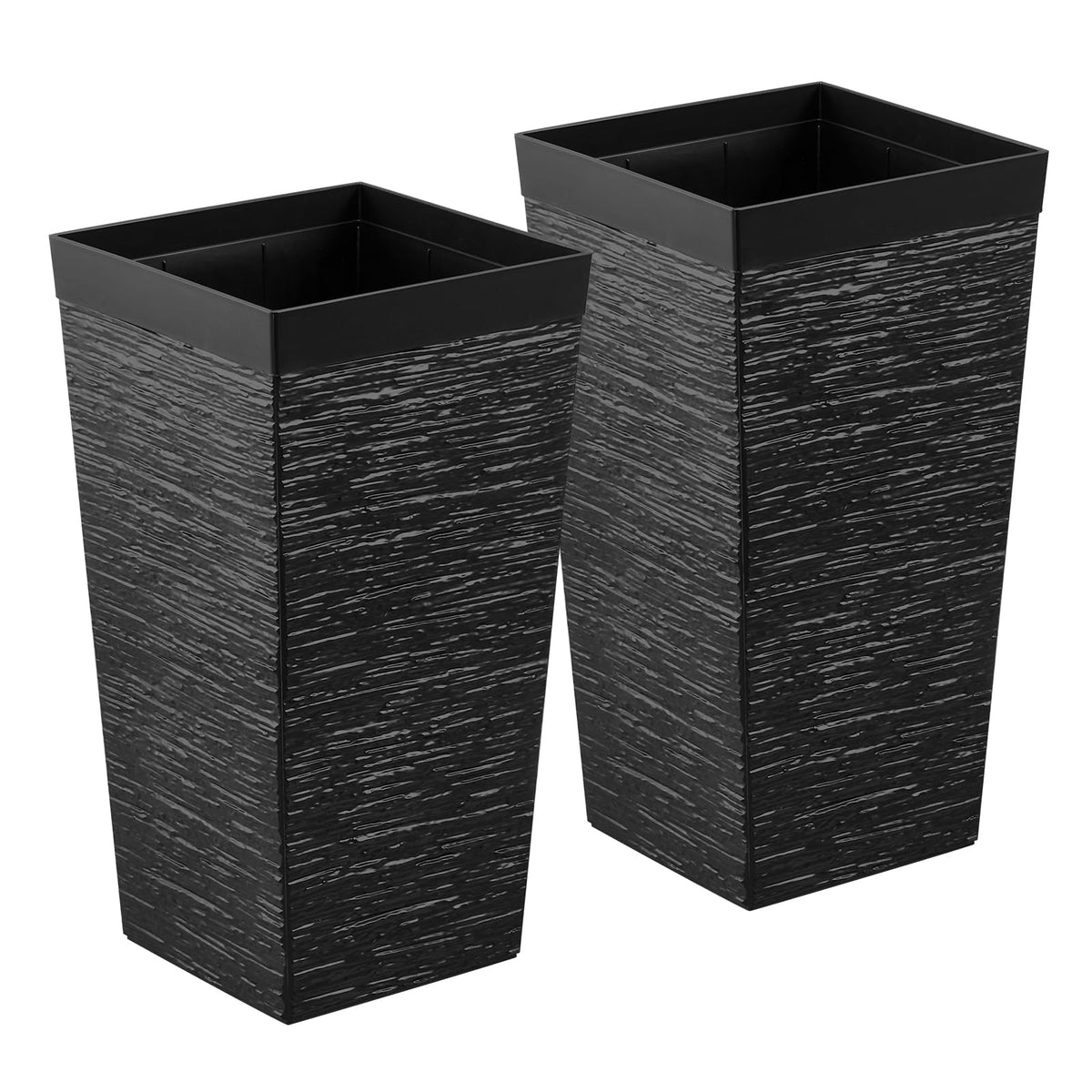 VEVOR indoor-outdoor planter in black finish fits front porch and living spaces.