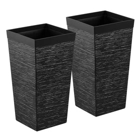 VEVOR indoor-outdoor planter in black finish fits front porch and living spaces.
