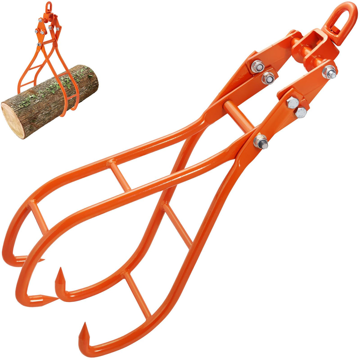 VEVOR Timber Claw Hook showing 36-inch opening for large logs and bulky items