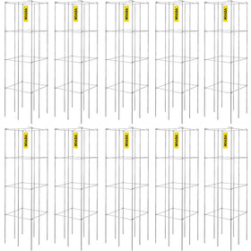 VEVOR tomato cages 3-tier trellis supports vertical growth for climbing plants.