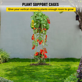 VEVOR tomato cages foldable design enables compact storage and fast setup.