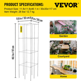 VEVOR tomato cages suited for outdoor garden, balcony, or greenhouse use.