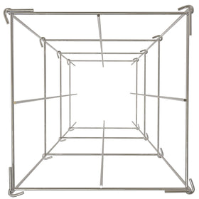 VEVOR tomato cages silver finish blends aesthetically with plants.