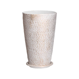 VEVOR stone-beige planter pair suits modern and rustic aesthetics.
