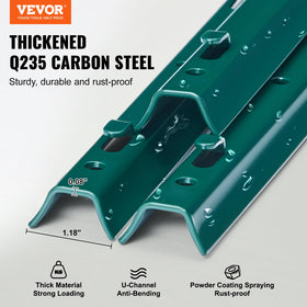 VEVOR fence post U-channel design provides added bending resistance.