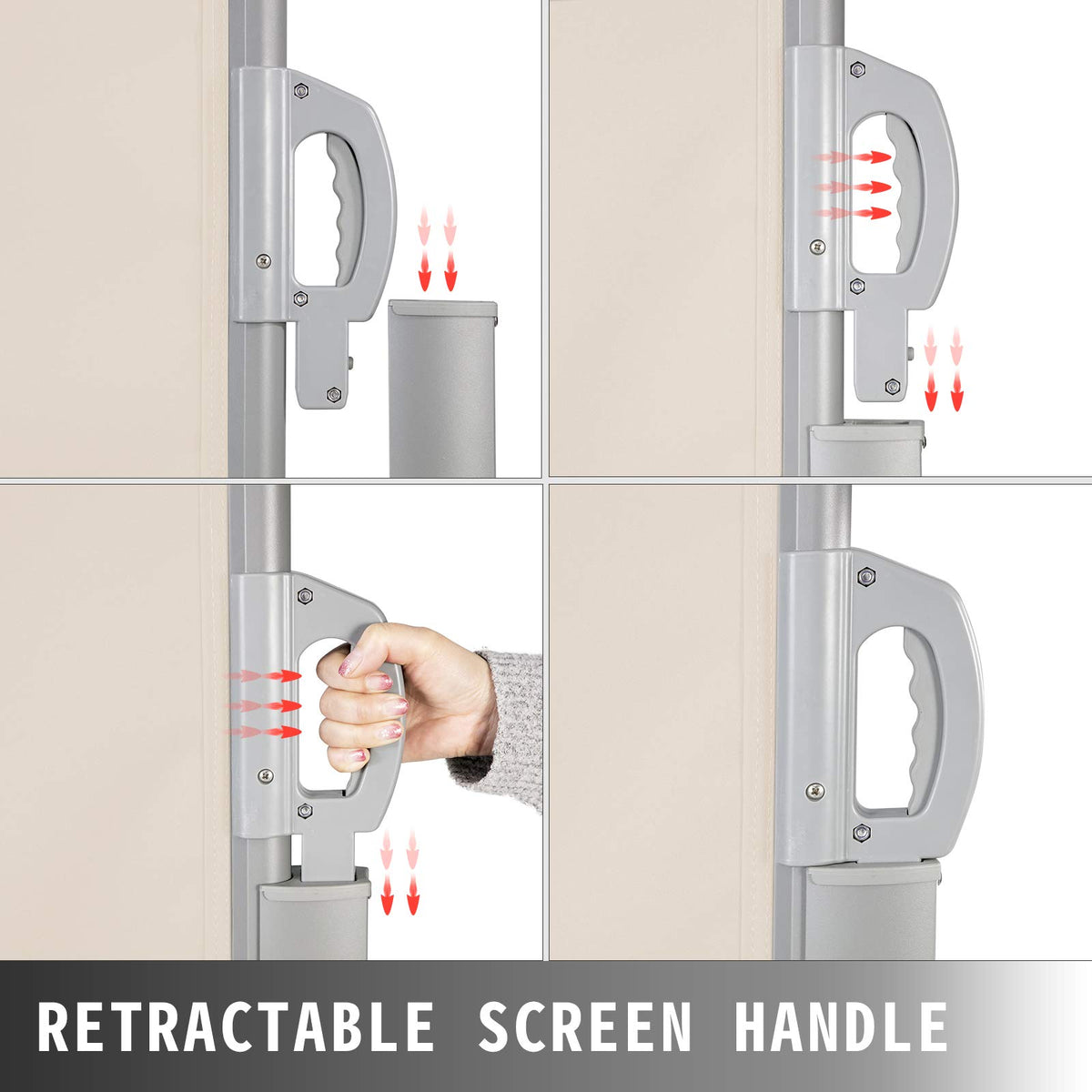 VEVOR UV-50 fabric side awning shields from sun.