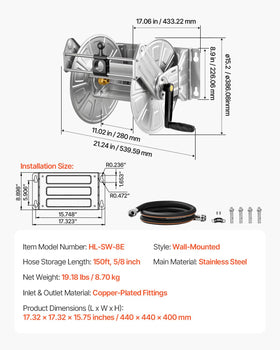 VEVOR versatile watering solution for plants, car washing, and outdoor cleaning.