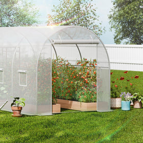 VEVOR Walk-in Tunnel Greenhouse frame assembly process for home gardens.