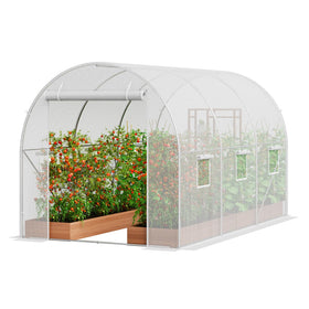 VEVOR walk-in tunnel greenhouse frame provides durable support for outdoor gardening
