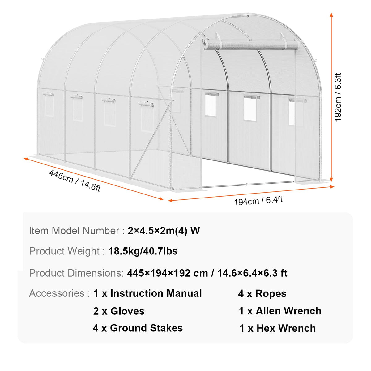 VEVOR Walk-in Tunnel Greenhouse plant setup with shelves and organized growing spaces.