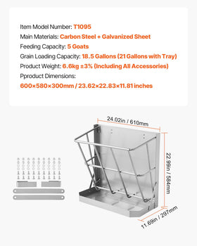 VEVOR wall-mount hooks enable quick installation and space-saving cleaning.