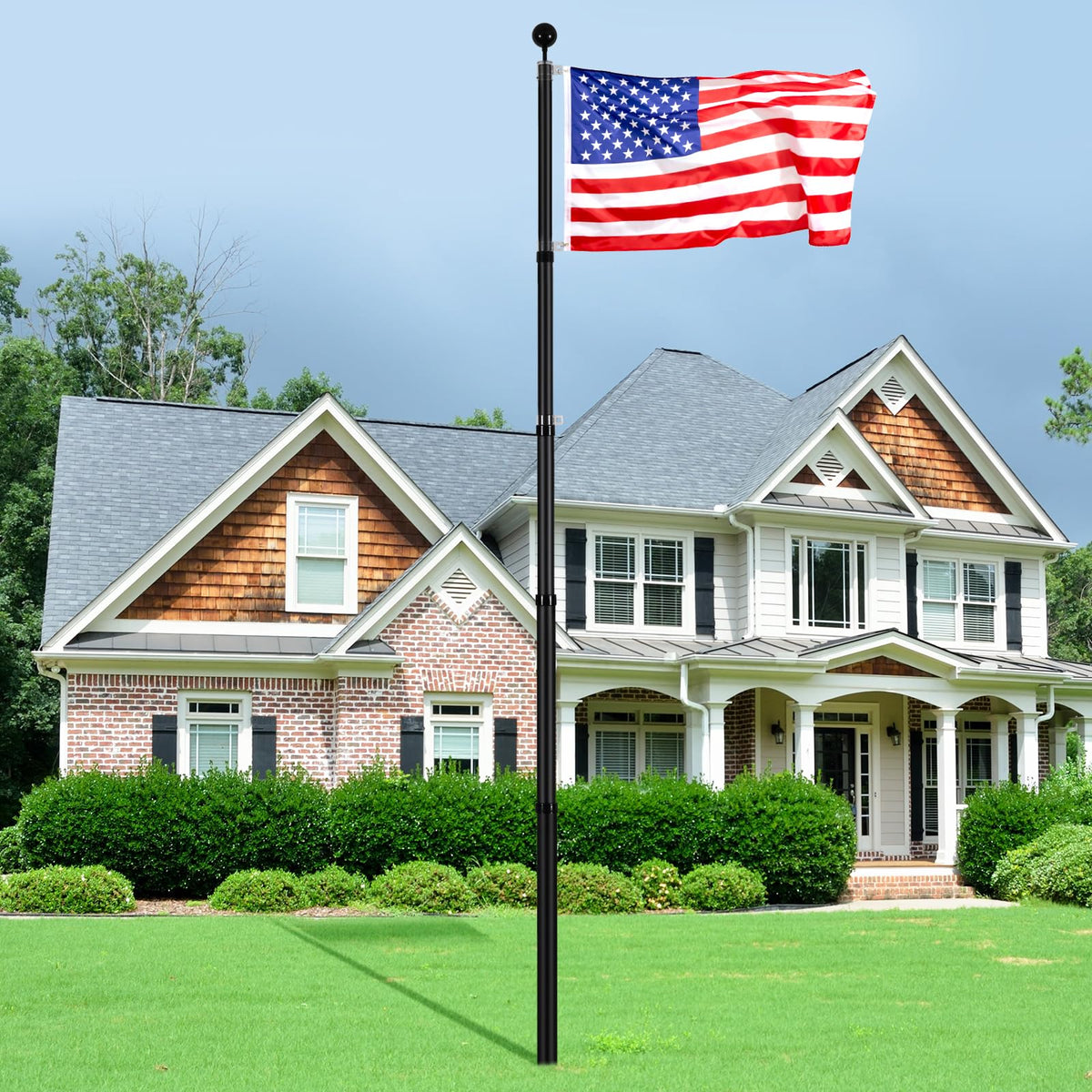 VEVOR weather-resistant aluminum flag pole designed for outdoor use