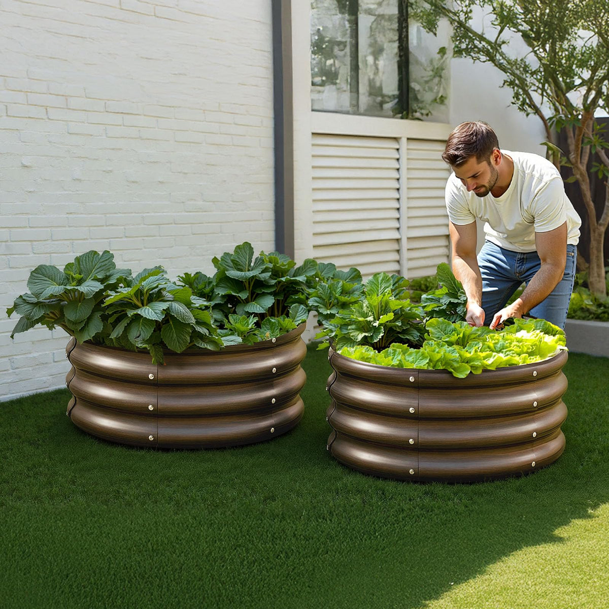 Weatherproof galvanized bed ready for year-round use