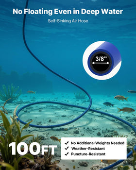 VEVOR weighted tubing 100 ft to reach deeper water.