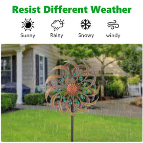 VEWOGARDEN aerodynamic spinning blades deliver smooth motion in light breezes.