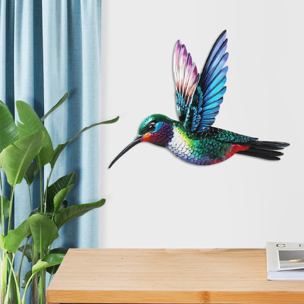 VEWOGARDEN bird wall art enhances garden or patio displays with color.