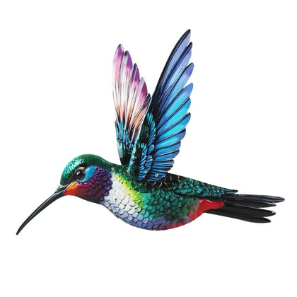 VEWOGARDEN hummingbird wall art in flight adds vibrant outdoor charm.