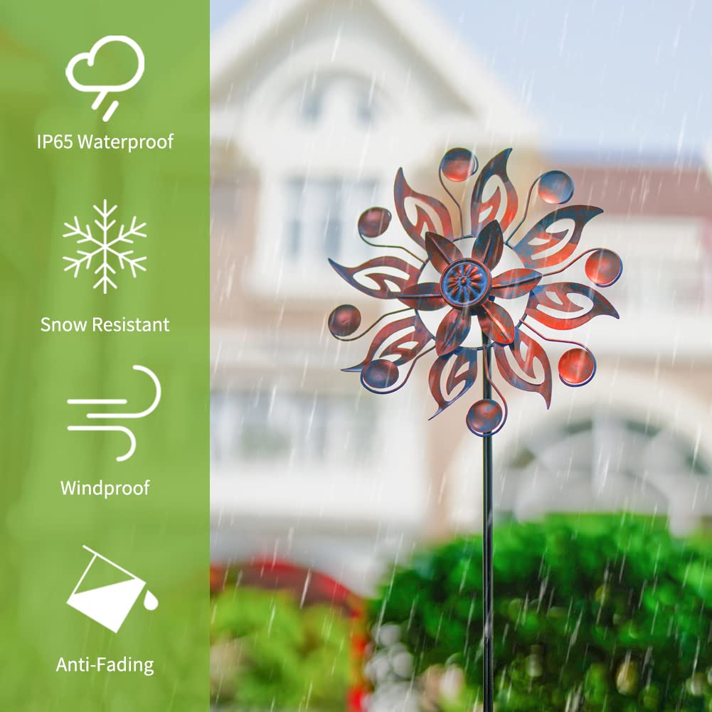 VEWOGARDEN wind spinner with sealed bearing provides smooth rotation.