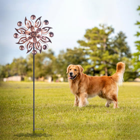VEWOGARDEN copper-finish wind spinner adds color to outdoor spaces