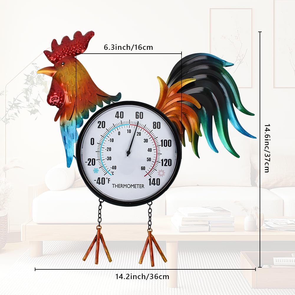 VEWOGARDEN corrosion-proof glass face keeps readings clear in all weather.