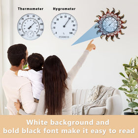 VEWOGARDEN wall-mounted thermometer with back mounting hole for simple installation