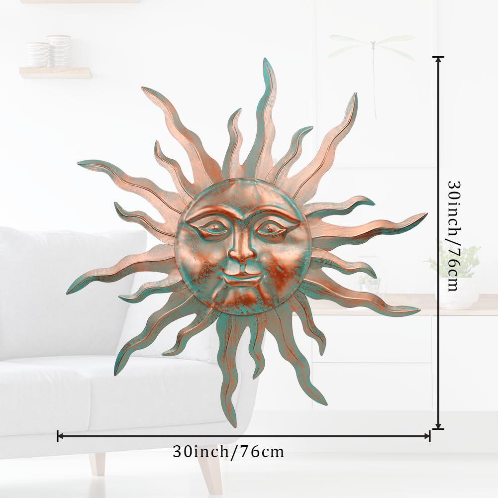 VEWOGARDEN radiating bronze borders around the sun highlight artistic warmth