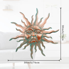 VEWOGARDEN radiating bronze borders around the sun highlight artistic warmth