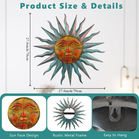 VEWOGARDEN rustproof coating on metal wall art for year-round weather resilience.