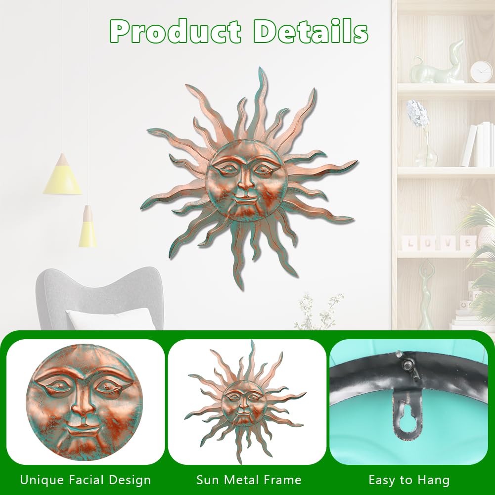 VEWOGARDEN smiling face sun design welcomes guests with a cheerful vibe