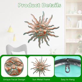 VEWOGARDEN smiling face sun design welcomes guests with a cheerful vibe