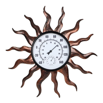 VEWOGARDEN sun outdoor thermometer dial close-up with bold numerals for quick readings