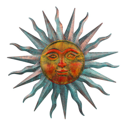 VEWOGARDEN sun outdoor wall decor, 28-inch, ideal for bright patios.