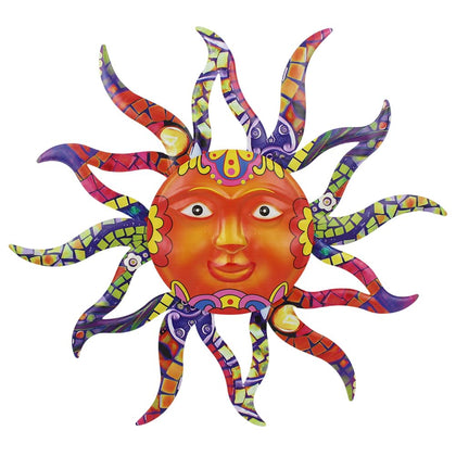 VEWOGARDEN sun-face detail on outdoor wall art adds welcoming warmth to exteriors