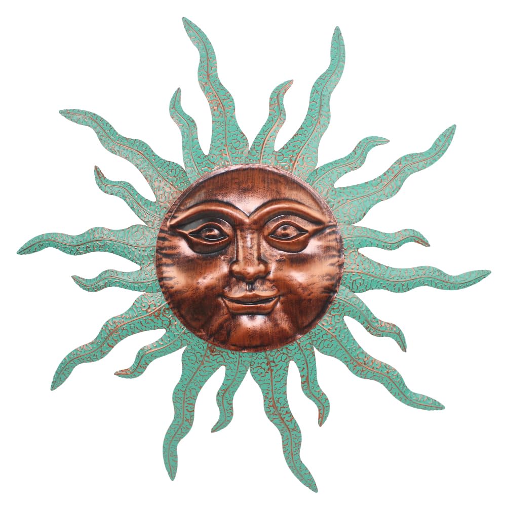 VEWOGARDEN sun outdoor wall decor 30-inch diameter adds cheerful ambiance to patios