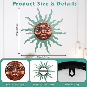 VEWOGARDEN sun wall art in garden setting, weatherproof for year-round enjoyment