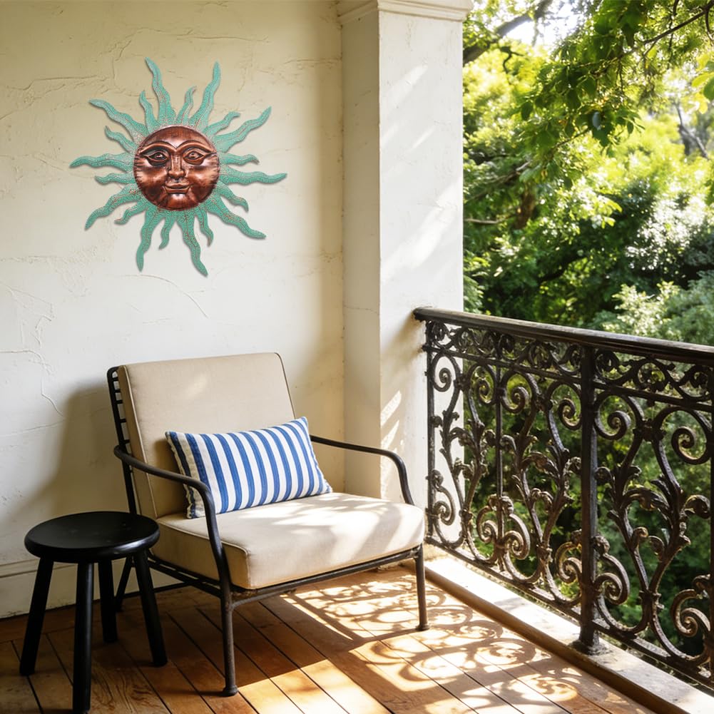 VEWOGARDEN metal sun wall decor brightens entryways, patios and fences