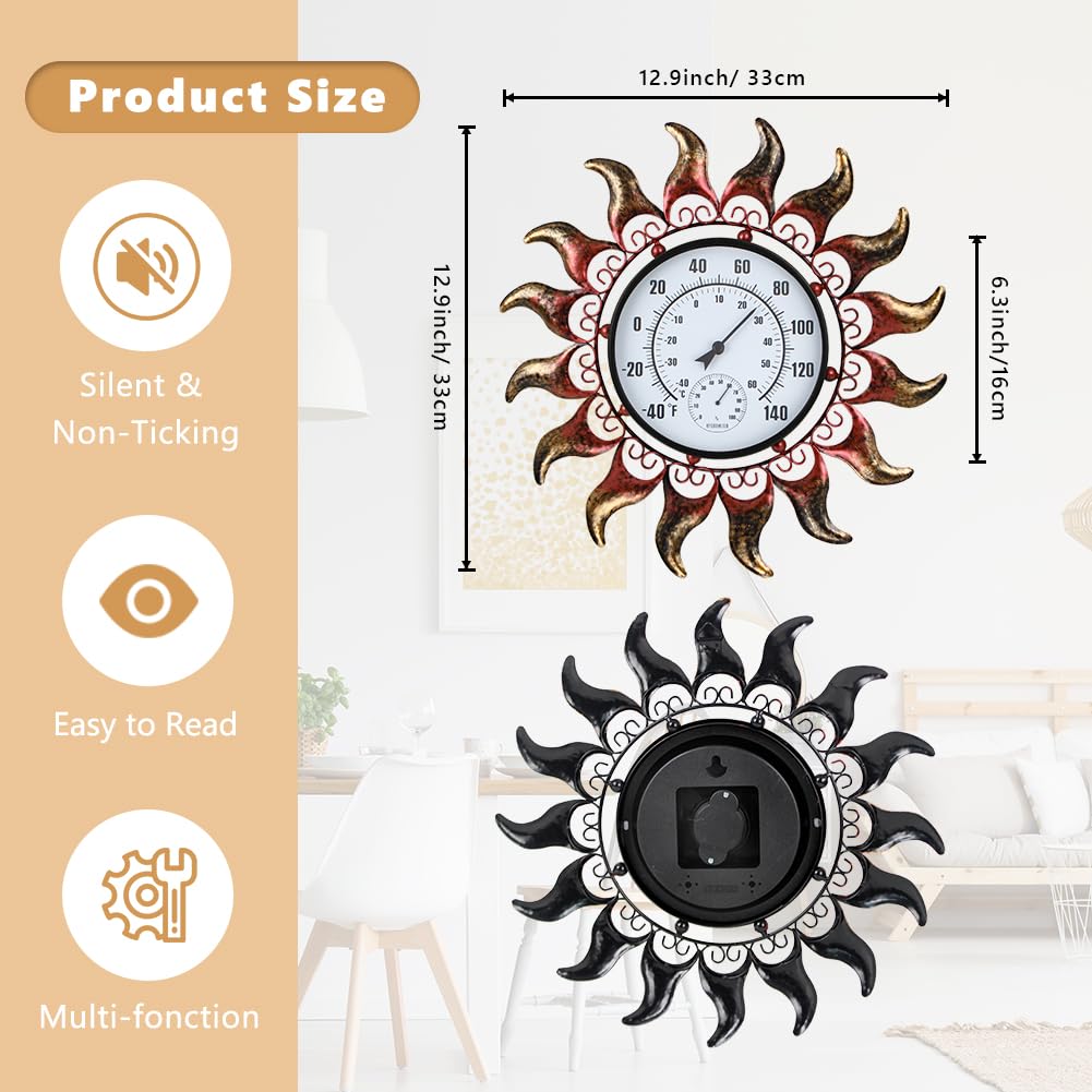 VEWOGARDEN waterproof outdoor thermometer with bimetal mechanism for reliable readings
