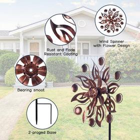 VEWOGARDEN weatherproof coating protects the wind spinner against the elements