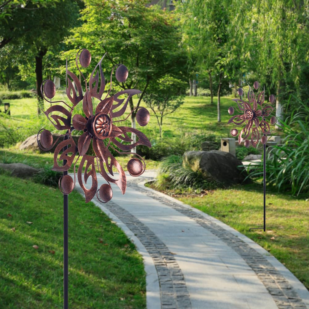 VEWOGARDEN wind spinner assembly shows tool-free setup for quick installation