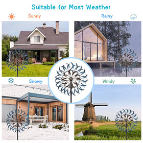 VEWOGARDEN 64-inch tall spinner stands prominently along pathways and lawns.