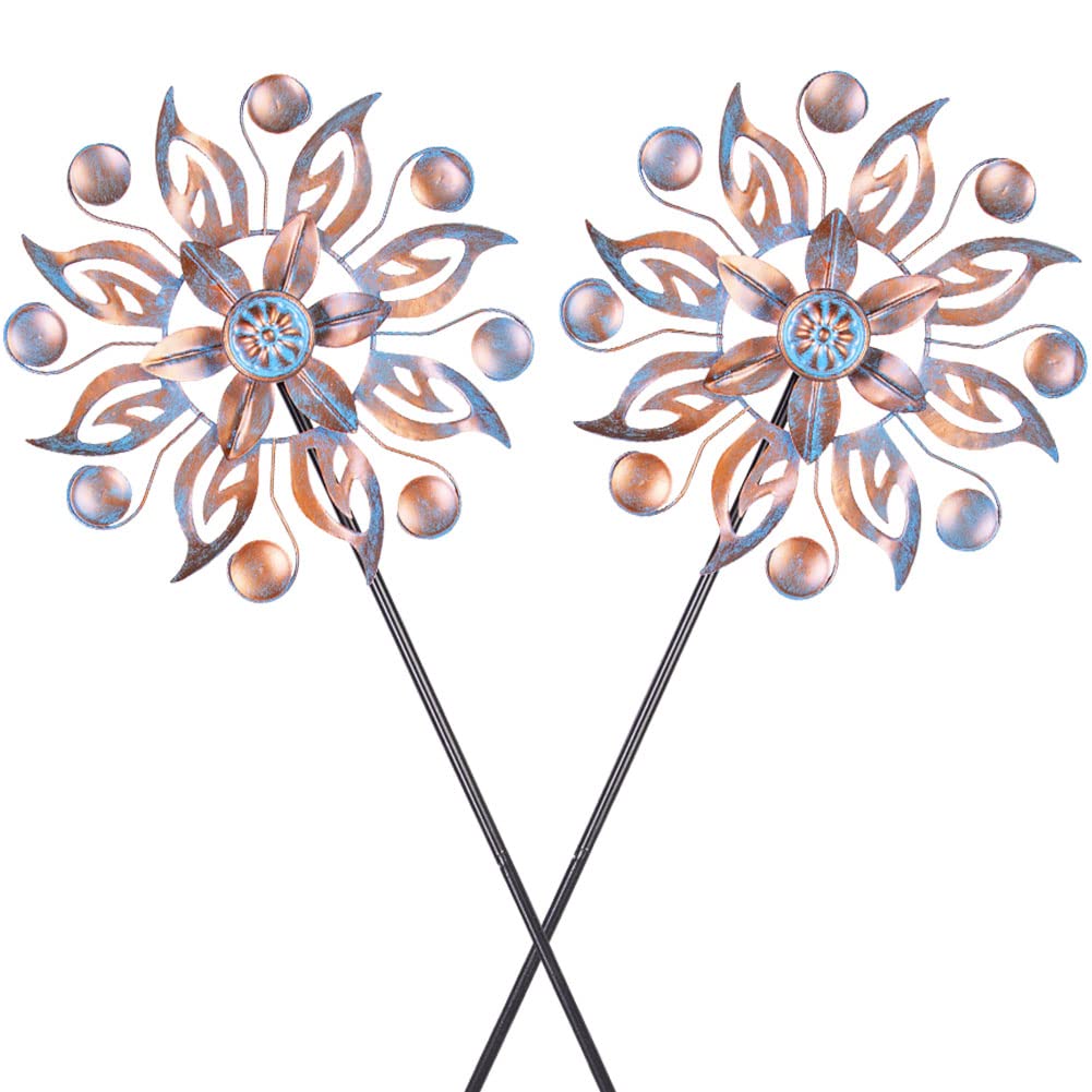 VEWOGARDEN wind spinners 2pc assembly decorate your outdoor space with kinetic movement.
