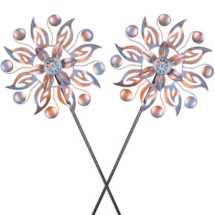 VEWOGARDEN wind spinners 2pc assembly decorate your outdoor space with kinetic movement.