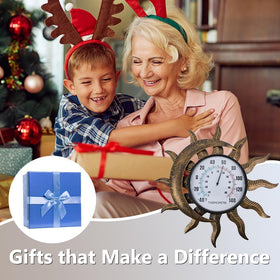 VEWOGIFT battery-free thermometer designed for outdoor placement with low upkeep