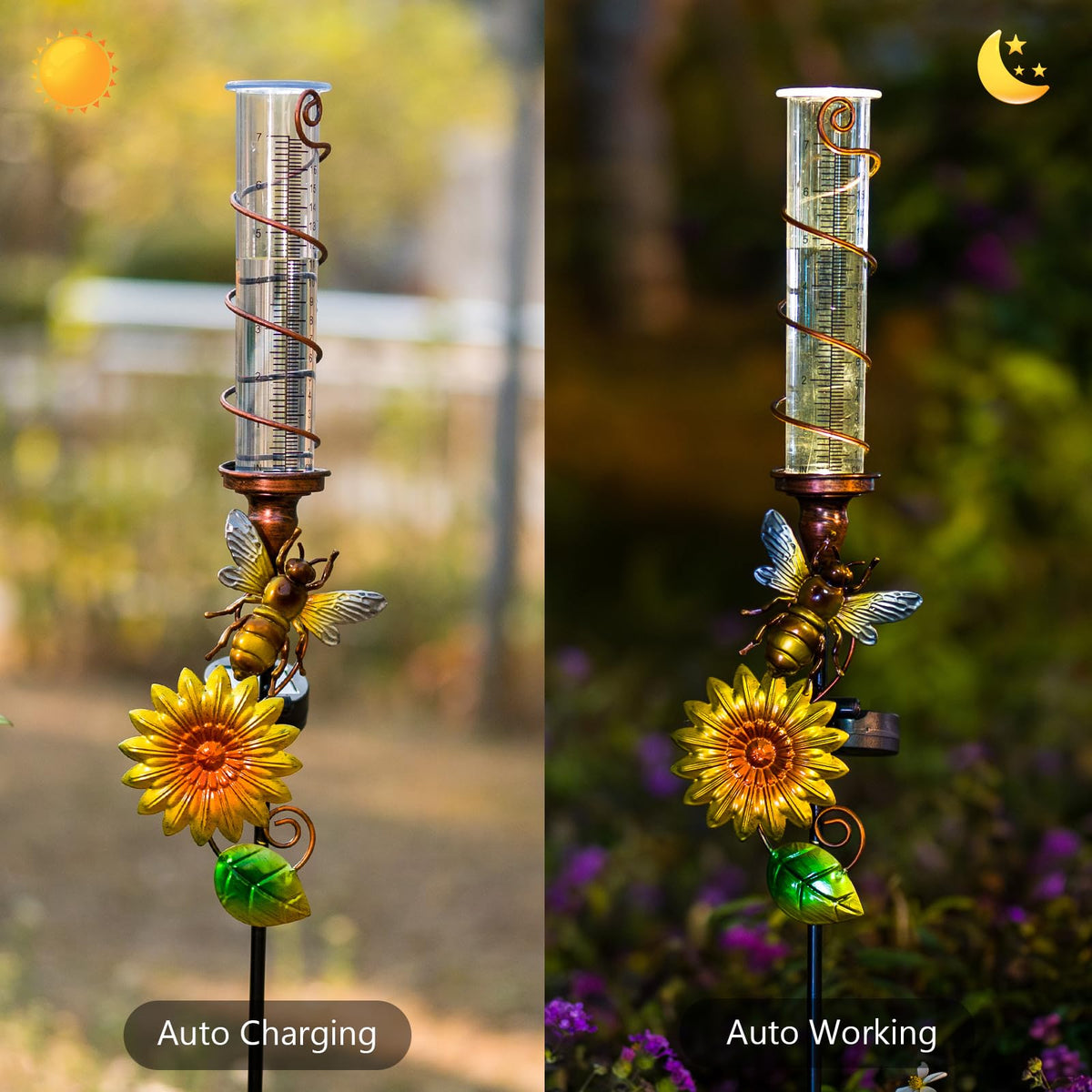Easy garden stake installation with adjustable height for clear sight lines