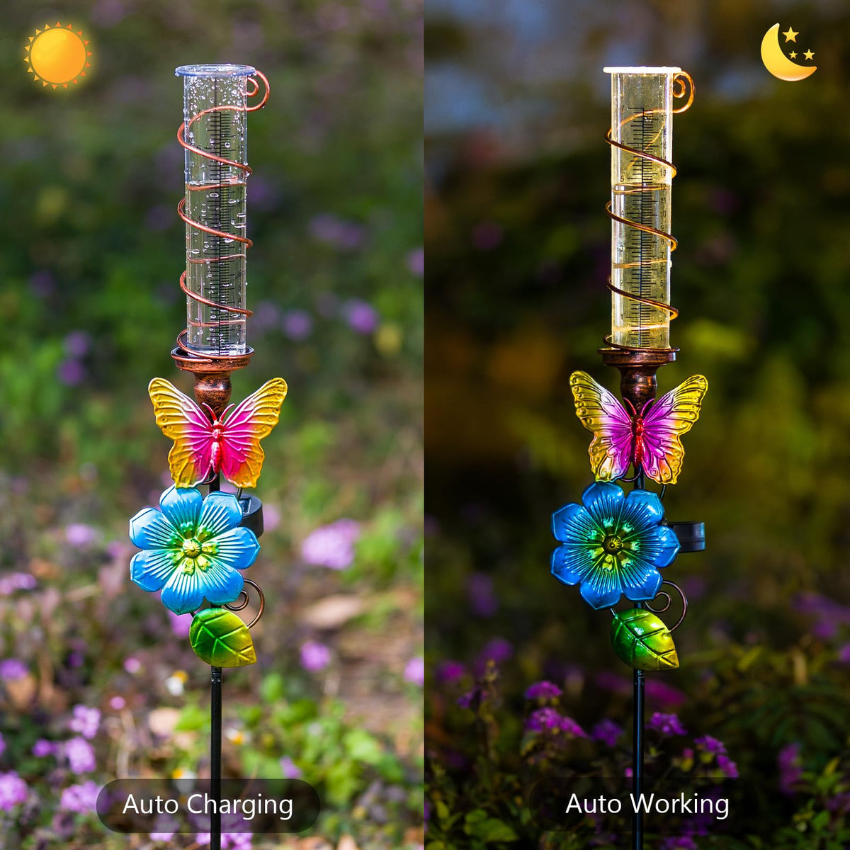 VEWOGIFT garden stake installs easily for quick viewing from across the yard.