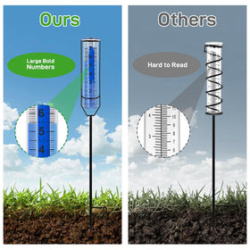 VEWOGIFT hanging rain gauge is versatile for decks and walls.